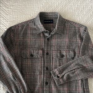 Abercrombie & Fitch Black and Maroon Checkered Shirt